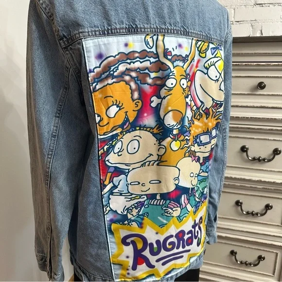 Nickelodeon Rugrats Denim Jacket men’s M, ladies L cartoon print - Picture 6 of 9
